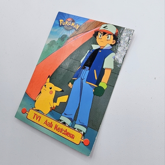 Pokemon 1999 TOPPS TV1 Ash Ketchum TV Animation Edition Card - Picture 2 of 4